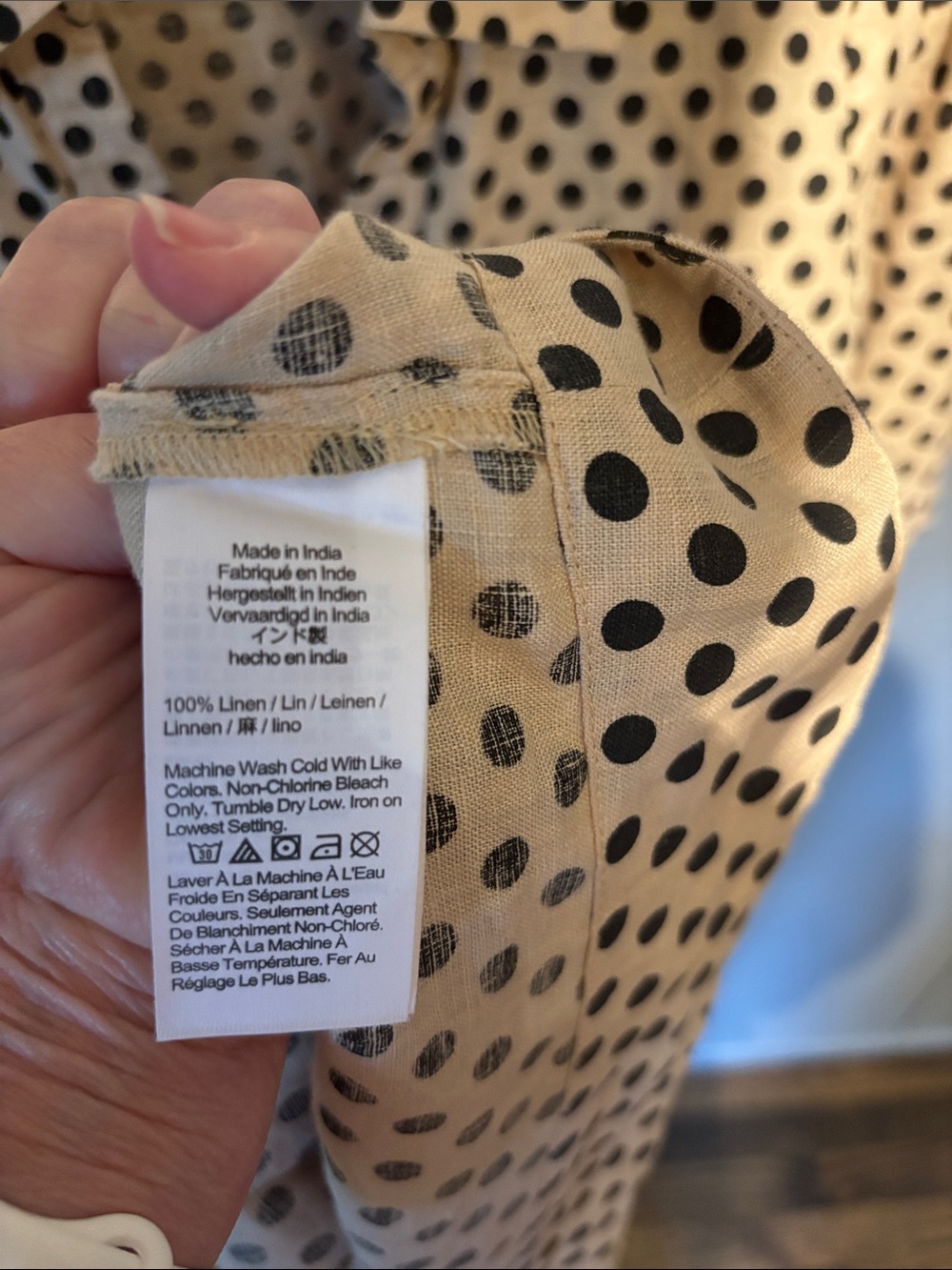 J. Crew Cream and Black Polka Dot Short Sleeve Collared Dress - Picture 5 of 5